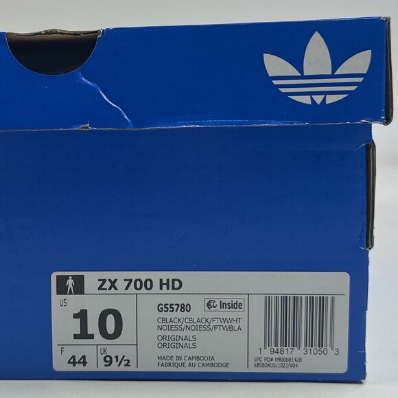 Adidas Originals ZX 700 HD Mens Black White Shoes Sneakers Athletic Low G55780 - Picture 11 of 14